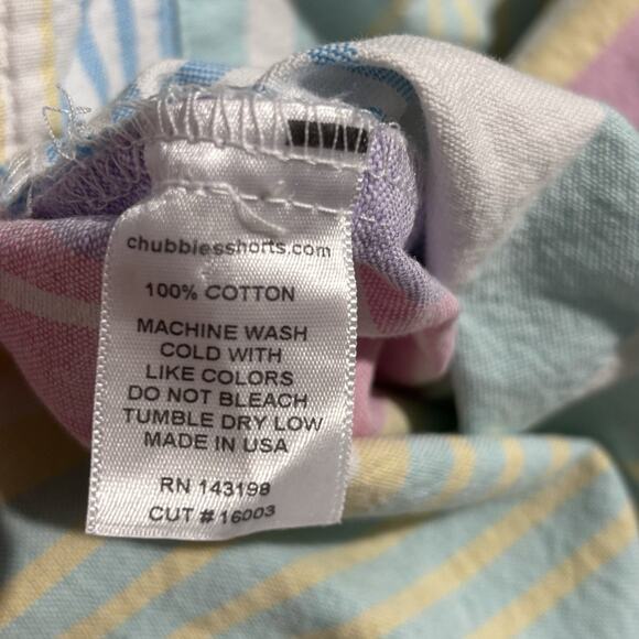 Chubbies The Nutter Polo Shirt Large Colorway Blue White Pink Casual Cabanacore - Picture 9 of 11